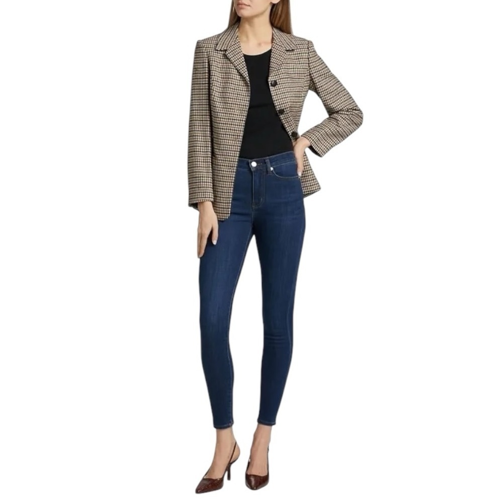 FRAME Le High Skinny Jeans Stretchy Mid Rise Dark Blue Denim‎ Size 25 Alix Earle